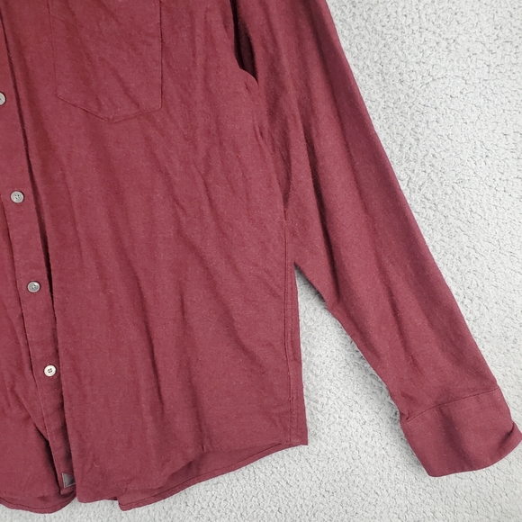 UNTUCKit Flannel Shirt Mens XL Red Maroon Button Up Sherwood Cotton Fall Classic - Picture 3 of 10